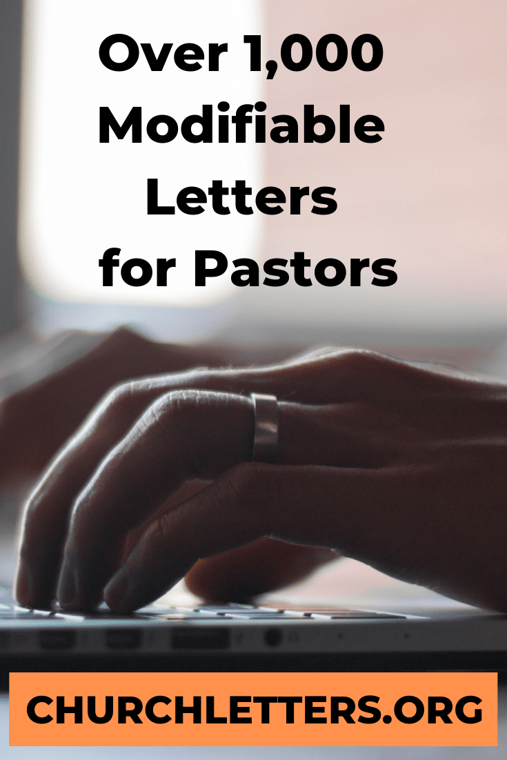 Church Letter Templates By A Pastor For Churches • 0555