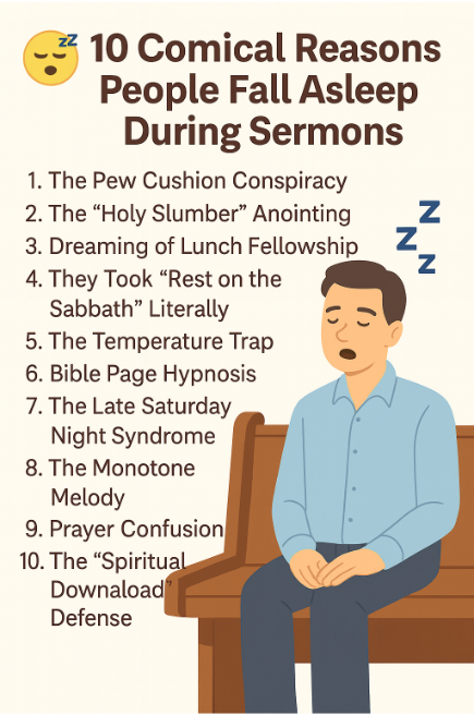 10 Comical Reasons People Fall Asleep During Sermons